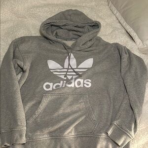 Adidas Men's Grey Hoodie Sweater